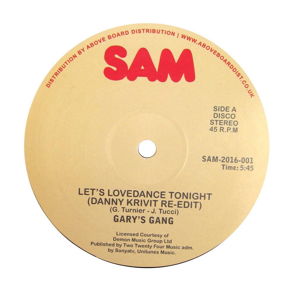Gary's Gang: Let's Lovedance Tonight (Danny Krivit Re-Edit) Vinyl 12"
