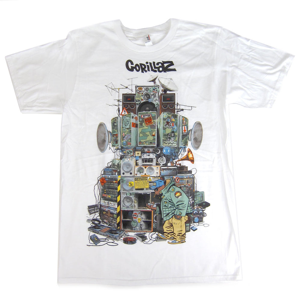 Gorillaz: Multi Boomboxes Shirt - White