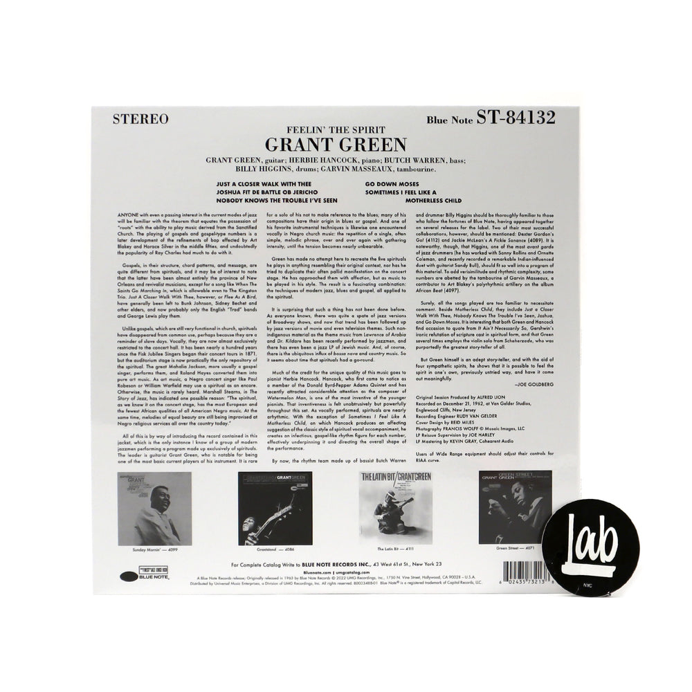 Grant Green: Feelin' The Spirit (Tone Poet 180g) Vinyl LP