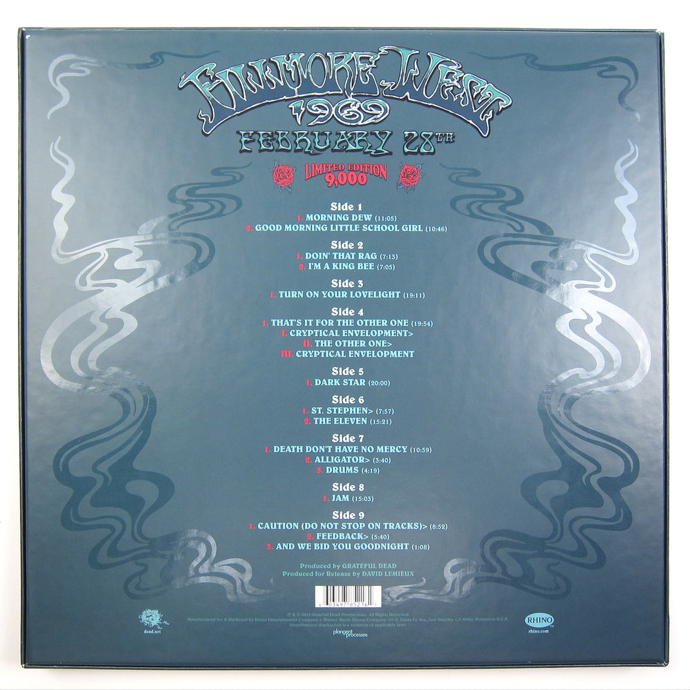 Grateful Dead: Fillmore West 1969 February 28th (180g) Vinyl 5LP Boxset