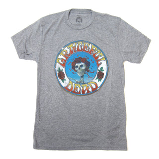 Grateful Dead: Skull & Roses Distressed Shirt - Grey