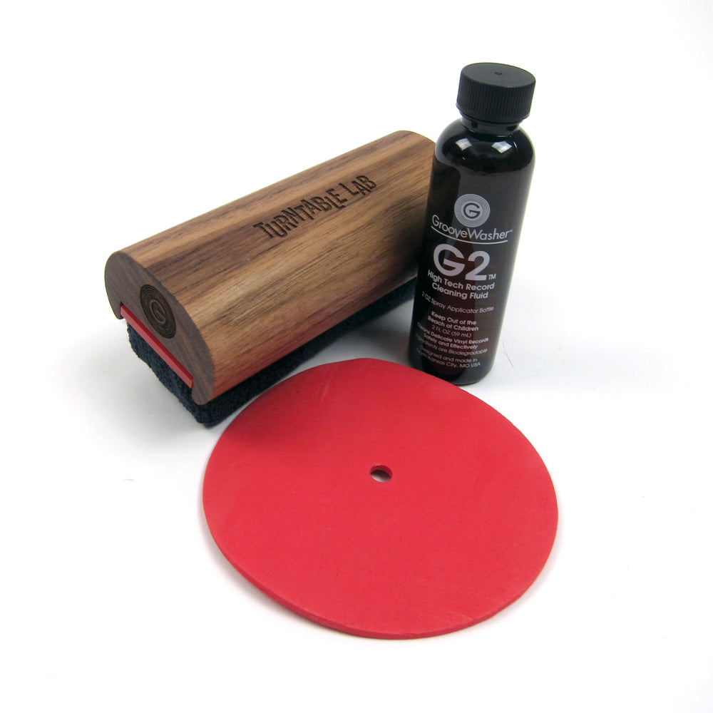 GrooveWasher: Record Cleaner Starter Kit - Turntable Lab Edition / Walnut