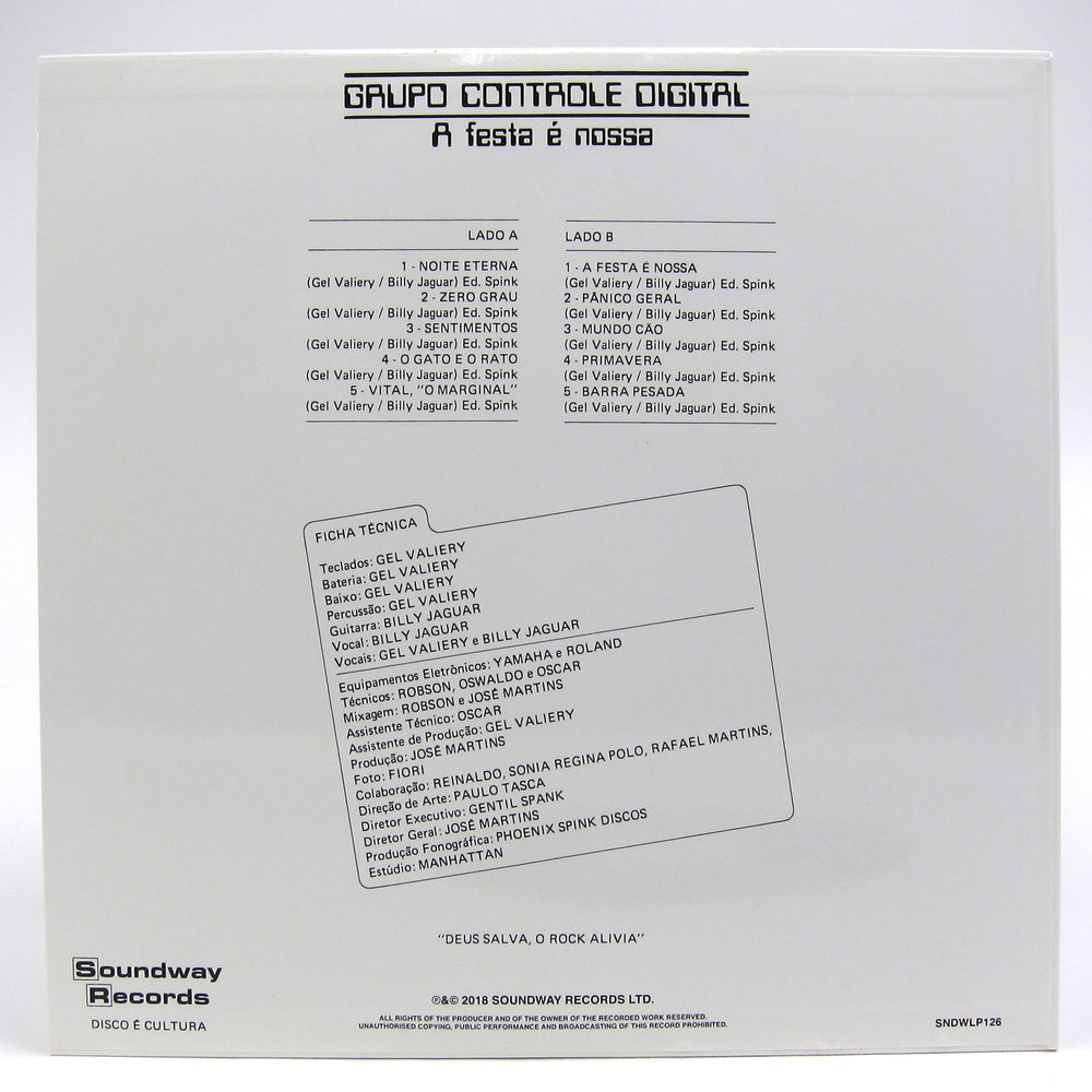 Grupo Controle Digital: A Festa E Nossa (Brazilian Electro) Vinyl LP