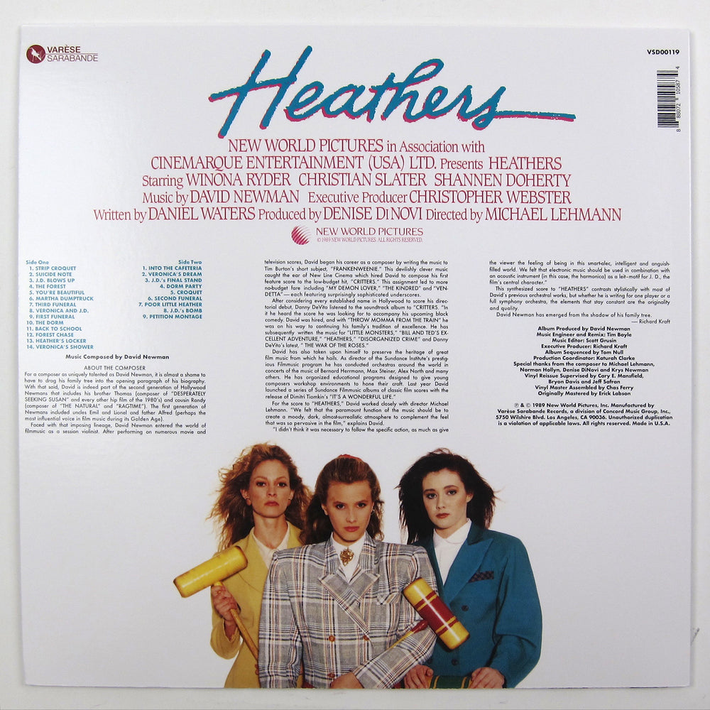 David Newman: Heathers Soundtrack 30th Anniversary Edition (Colored Vinyl) Vinyl LP