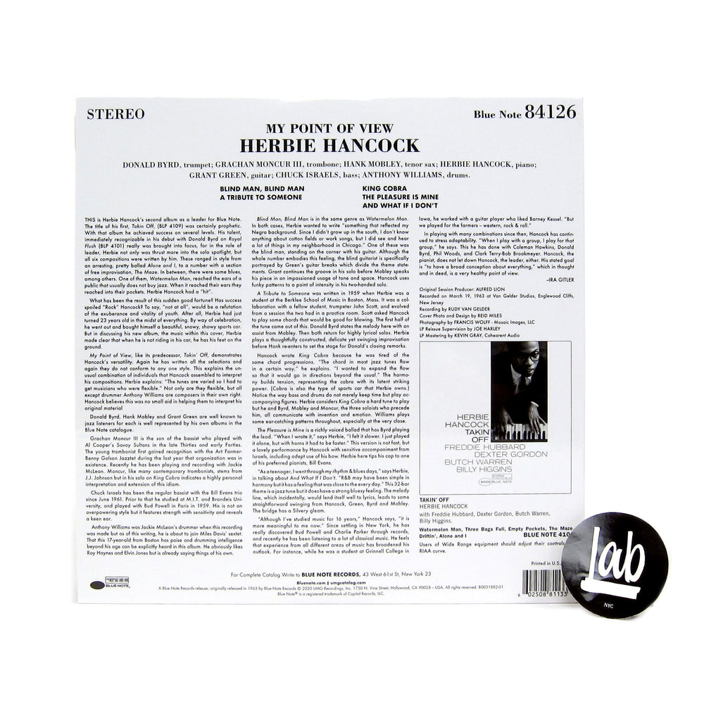 Herbie Hancock: My Point Of View (Tone Poet 180g) Vinyl LP