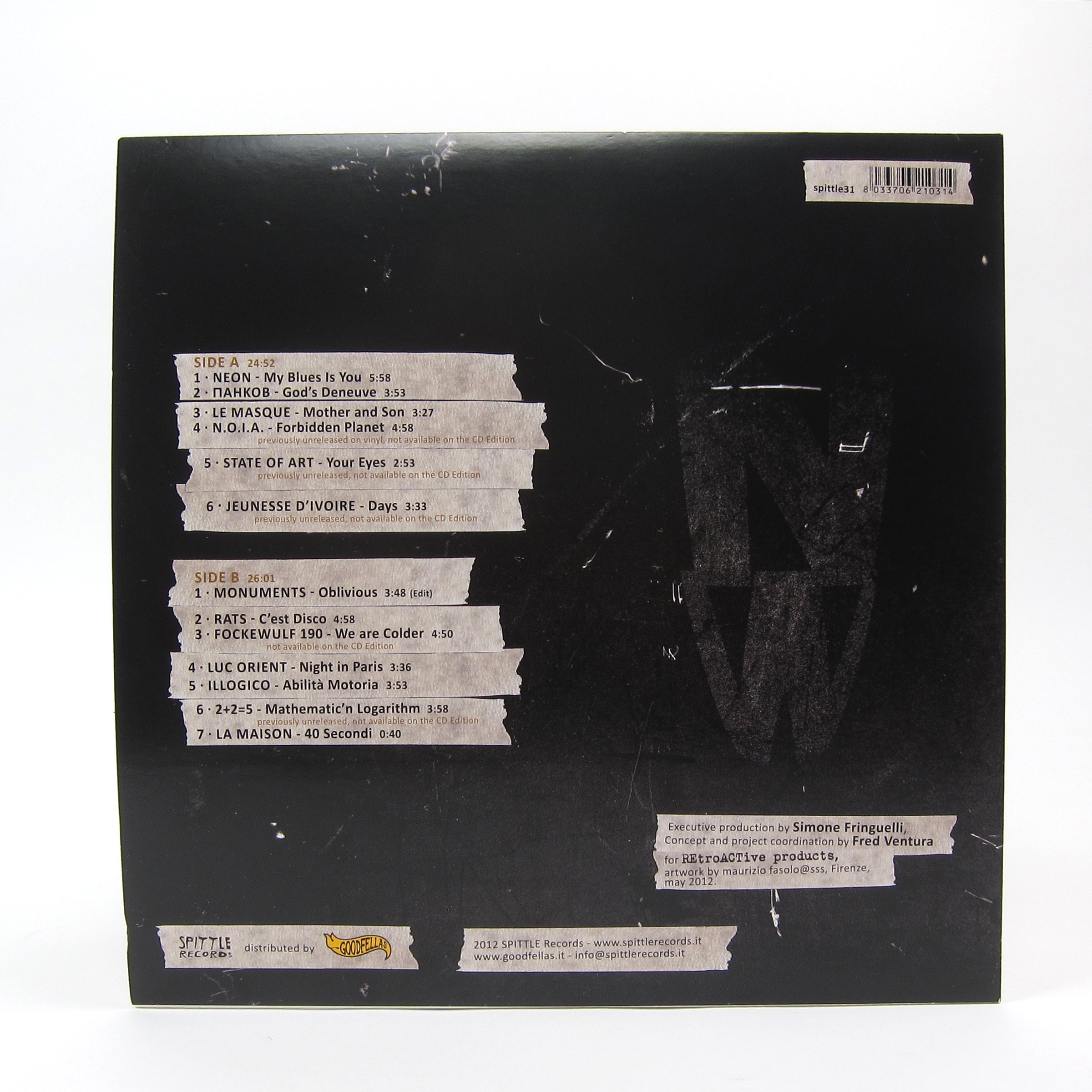 Spittle Records Italia New Wave Vinyl LP —