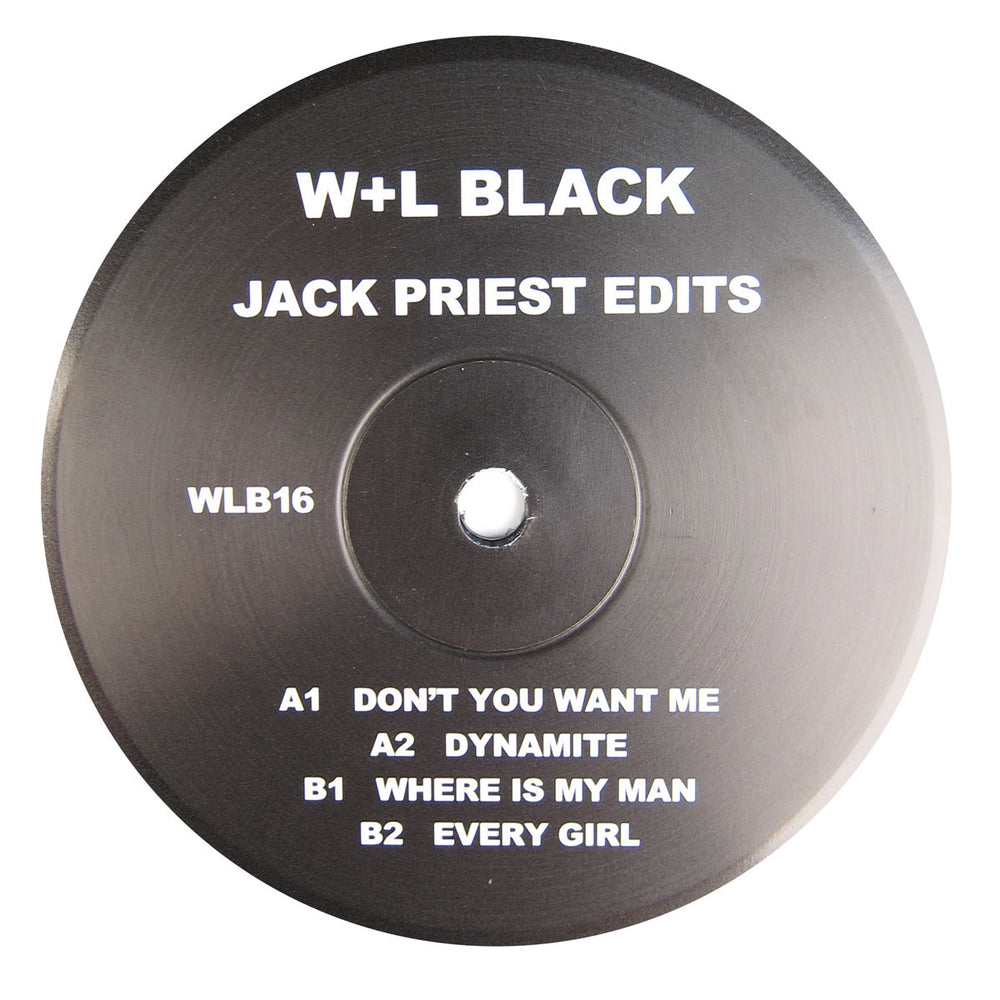 W+L Black: Jack Priest Edits (Human League) Vinyl 12"
