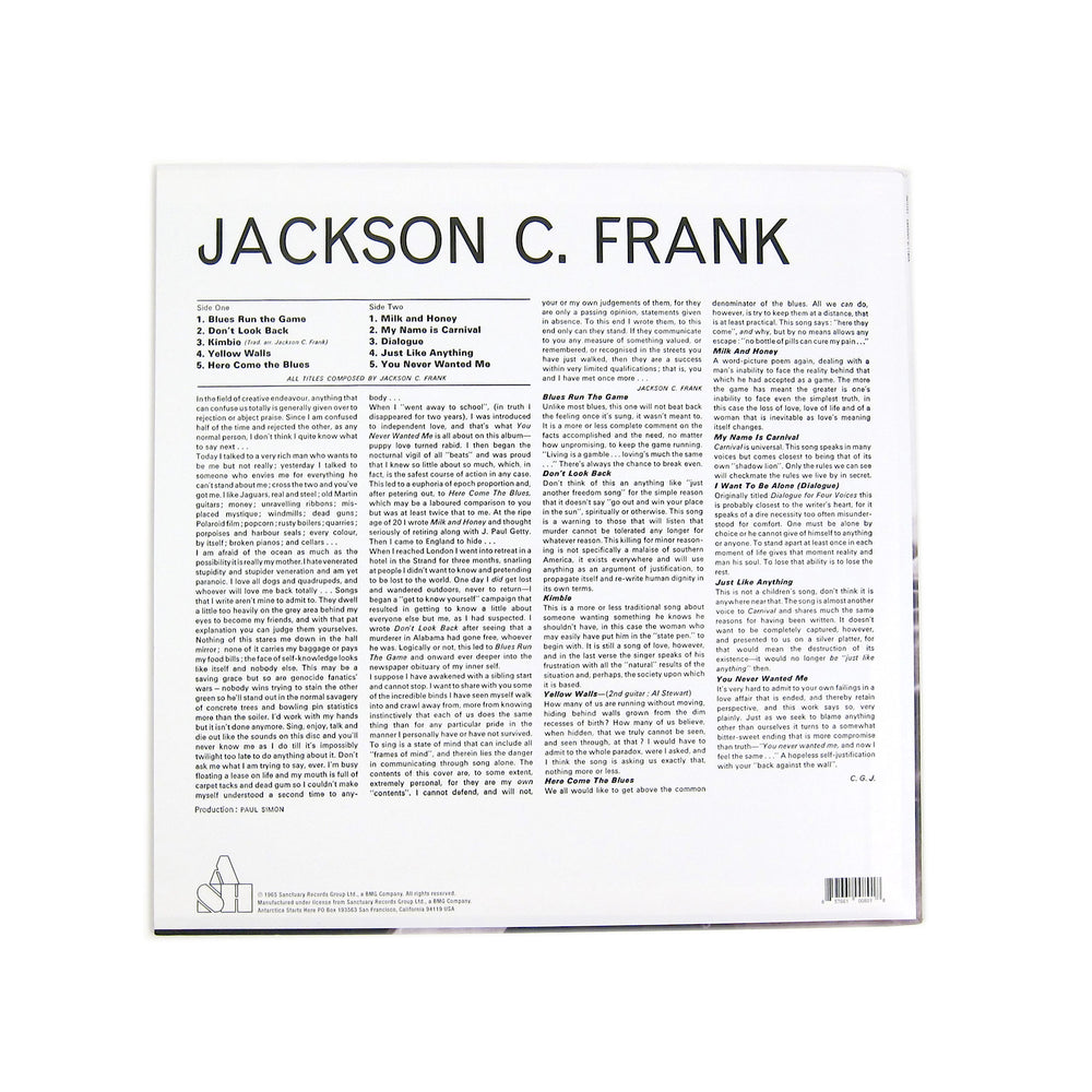 Jackson C. Frank: Jackson C. Frank Vinyl LP