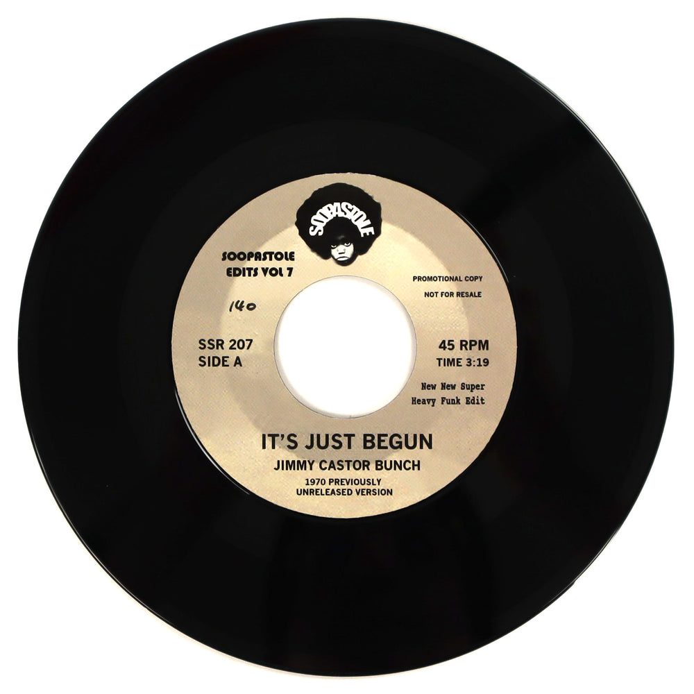 The Jimmy Castor Bunch: It's Just Begun (Soopastole Edits) Vinyl 7"