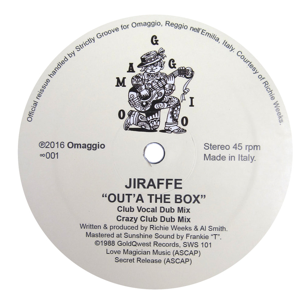 Jiraffe: Out'A The Box (Richie Weeks) Vinyl 12"
