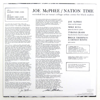 Joe McPhee: Nation Time Vinyl LP