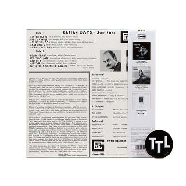Joe Pass: Better Days (Japanese Pressing) Vinyl LP