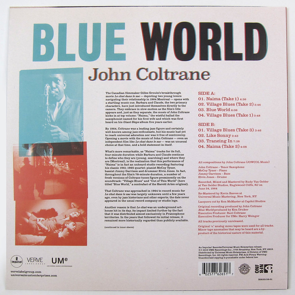 John Coltrane: Blue World Vinyl LP