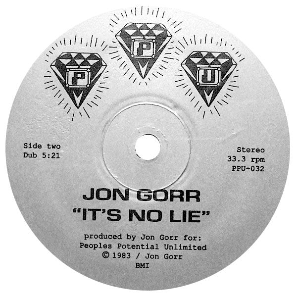 Jon Gorr: It's No Lie / It's No Lie Dub 12"