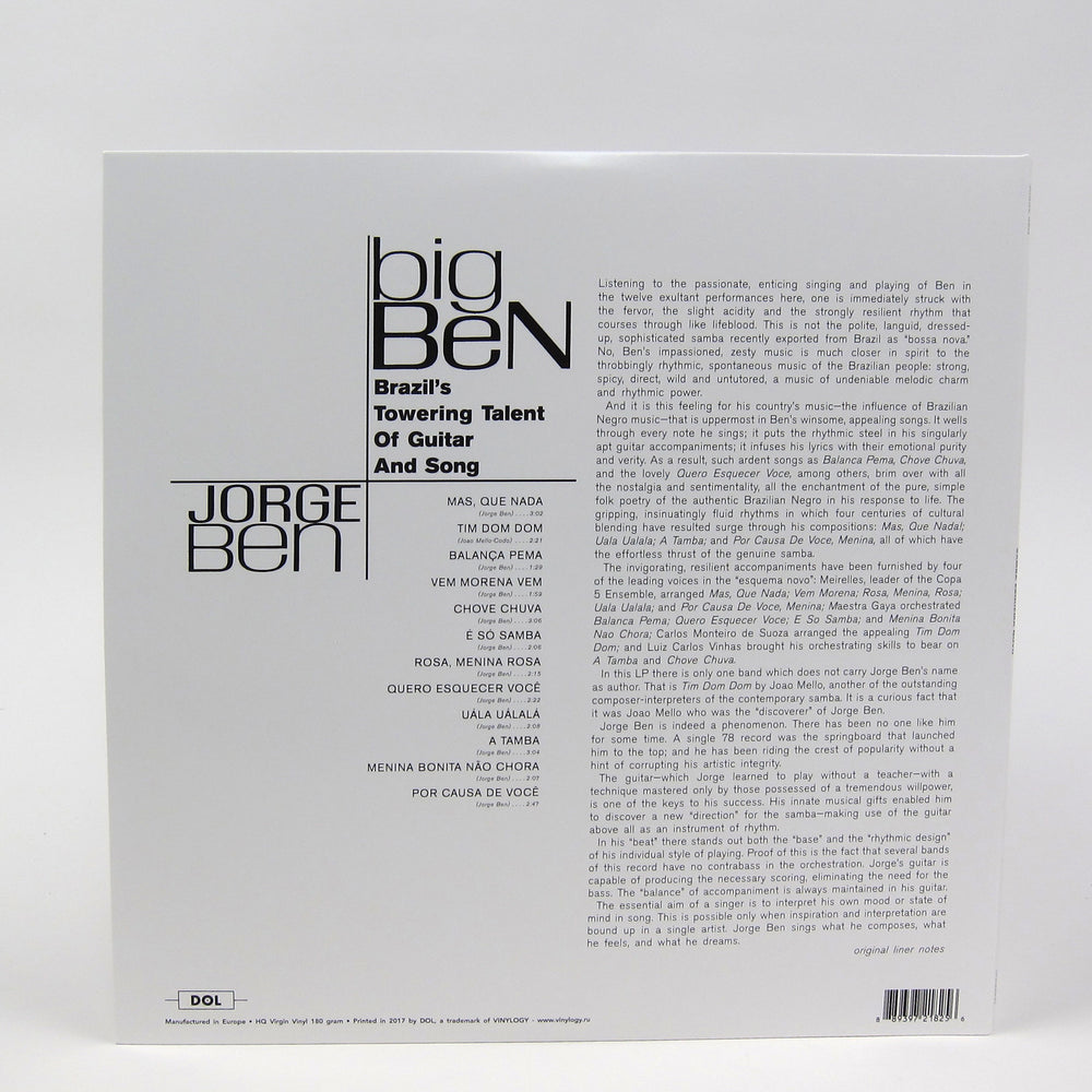 Jorge Ben: Samba Esquema Novo (180g) Vinyl LP