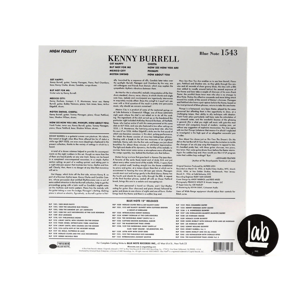 Kenny Burrell: Kenny Burrell (Tone Poet 180g) Vinyl LP