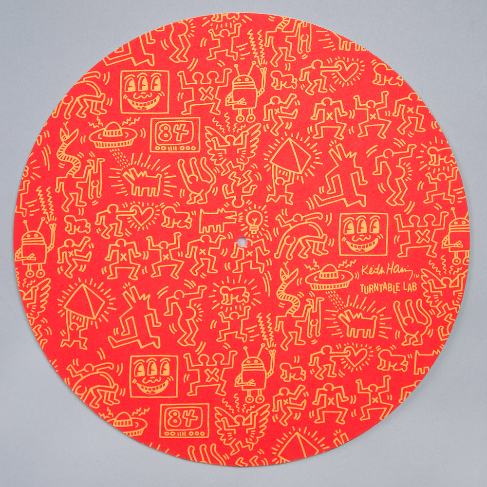 Turntable Lab: Keith Haring Slipmat Record Mat - Red