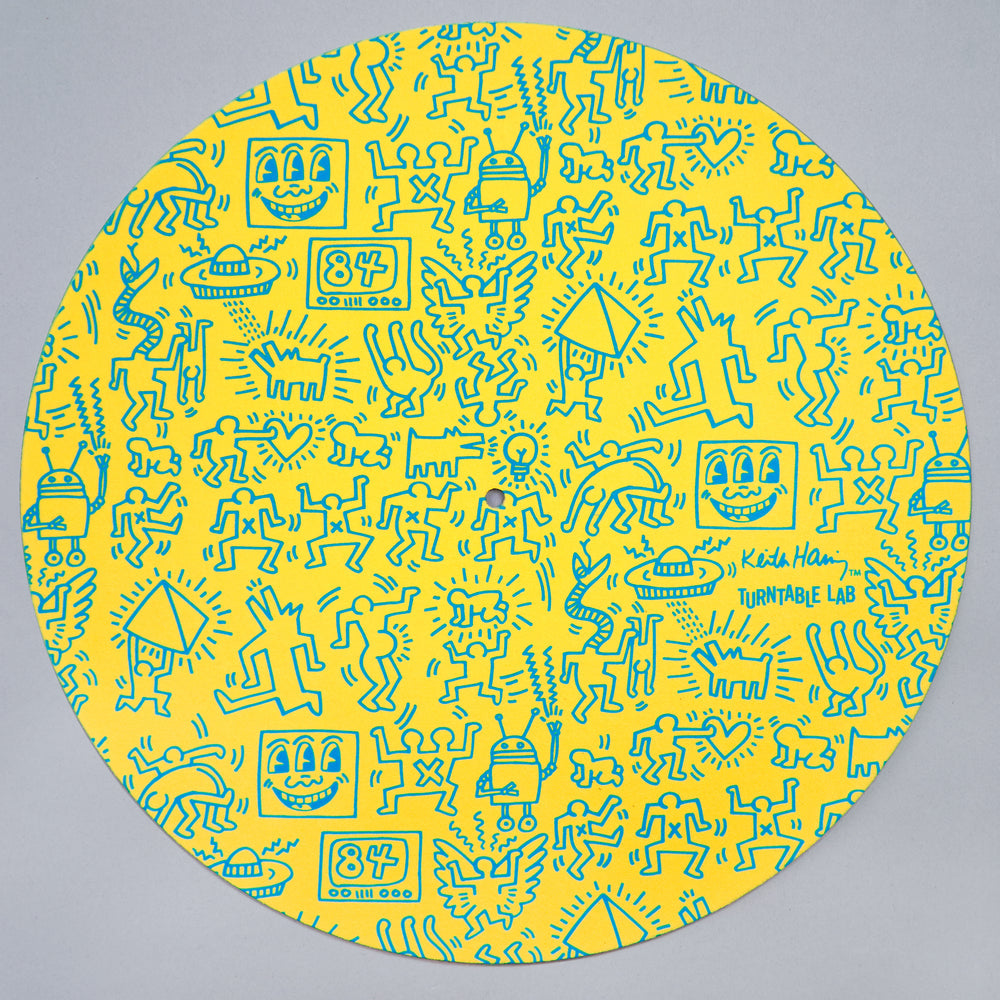 Turntable Lab: Keith Haring Slipmat Record Mat - Yellow