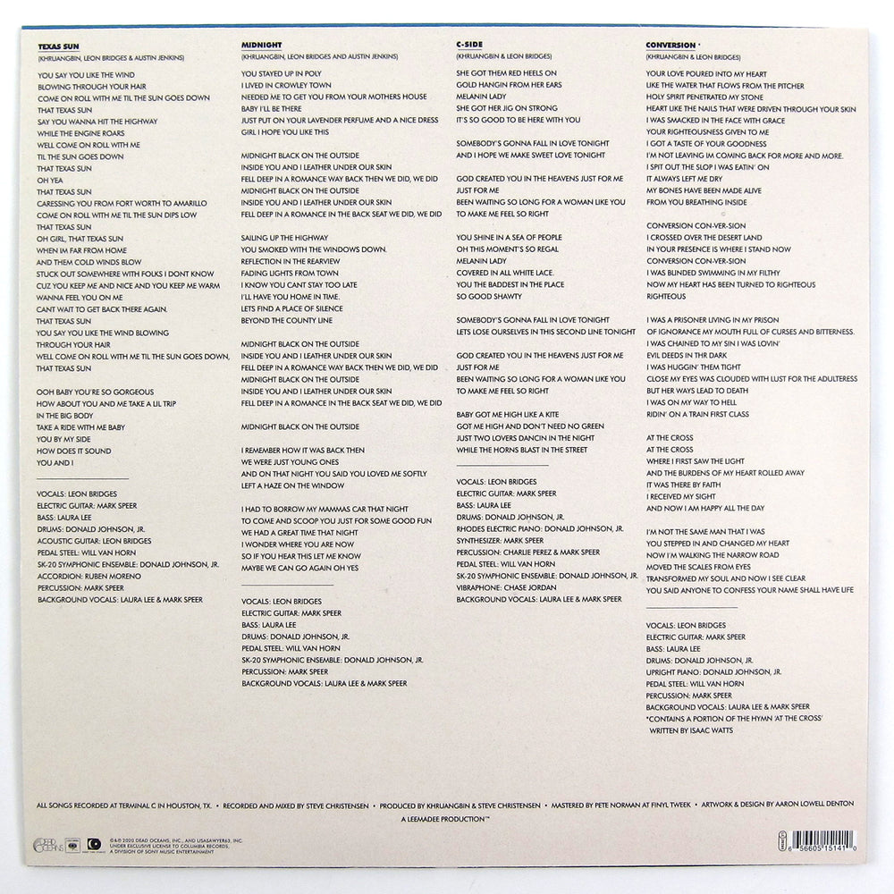 Khruangbin & Leon Bridges: Texas Sun EP Vinyl 12"