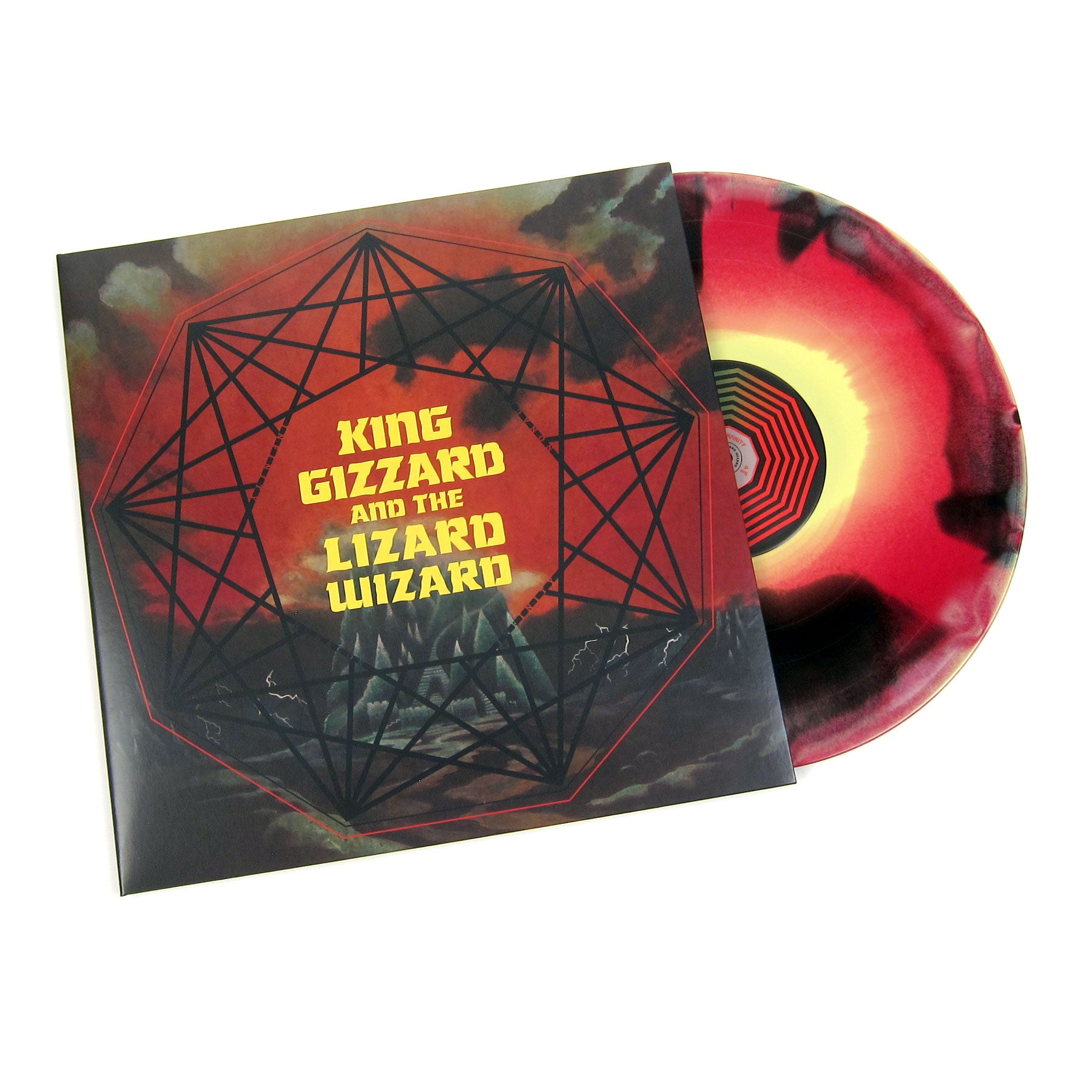 King Gizzard And The Lizard Wizard Nonagon Infinity Yellow Red Black King Gizzard And The Lizard Wizard Nonagon Infinity Yellow Red Black