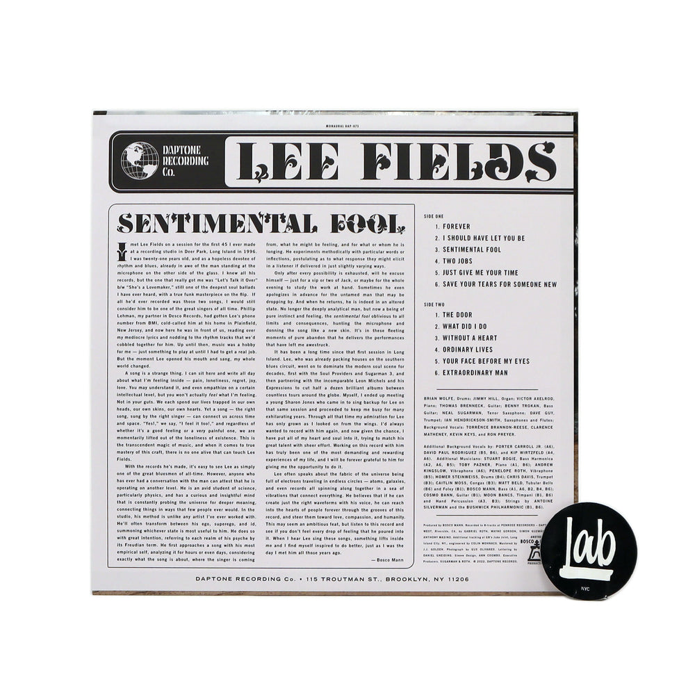 Lee Fields: Sentimental Fool (Indie Exclusive Colored Vinyl) Vinyl LP\