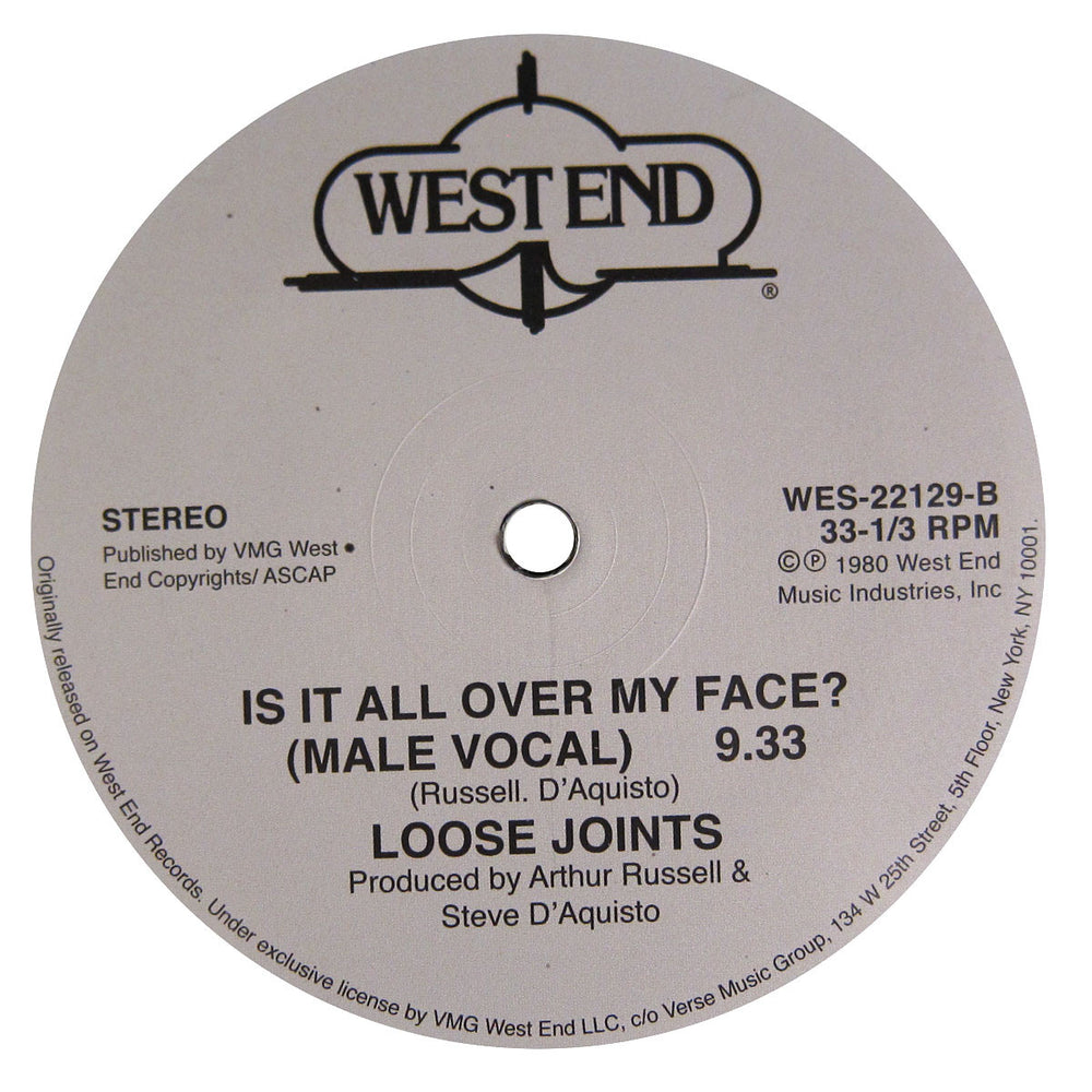 Loose Joints: Is It All Over My Face Vinyl 12"