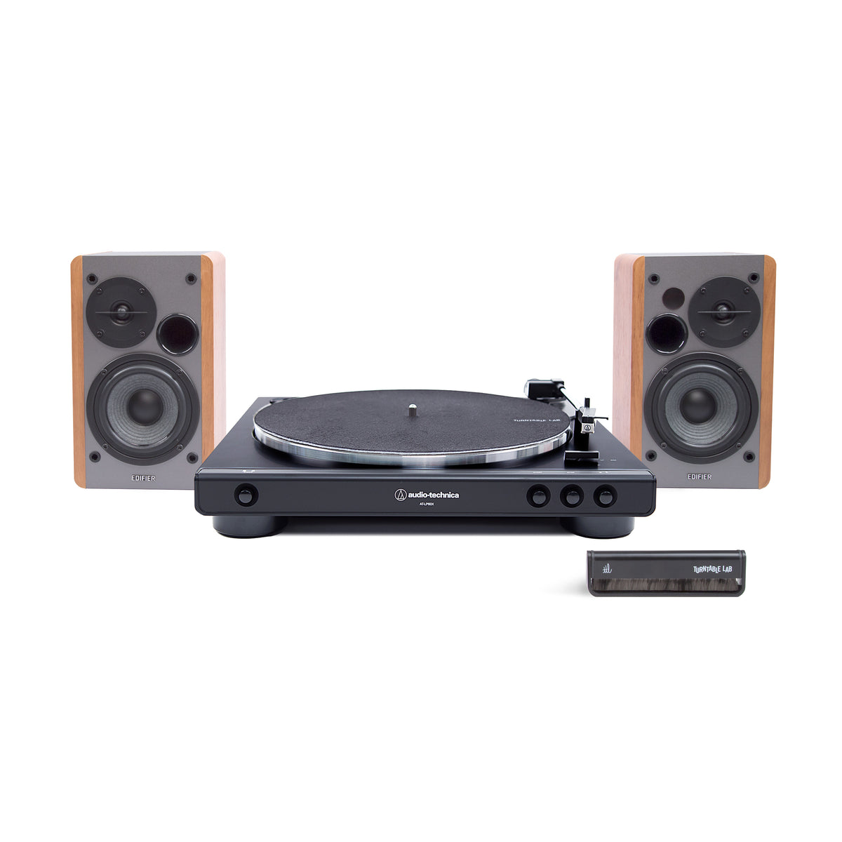 Audio-Technica: AT-LP60X / Edifier R1280DB / Turntable PackageBlack Turntable / Brown Speakers