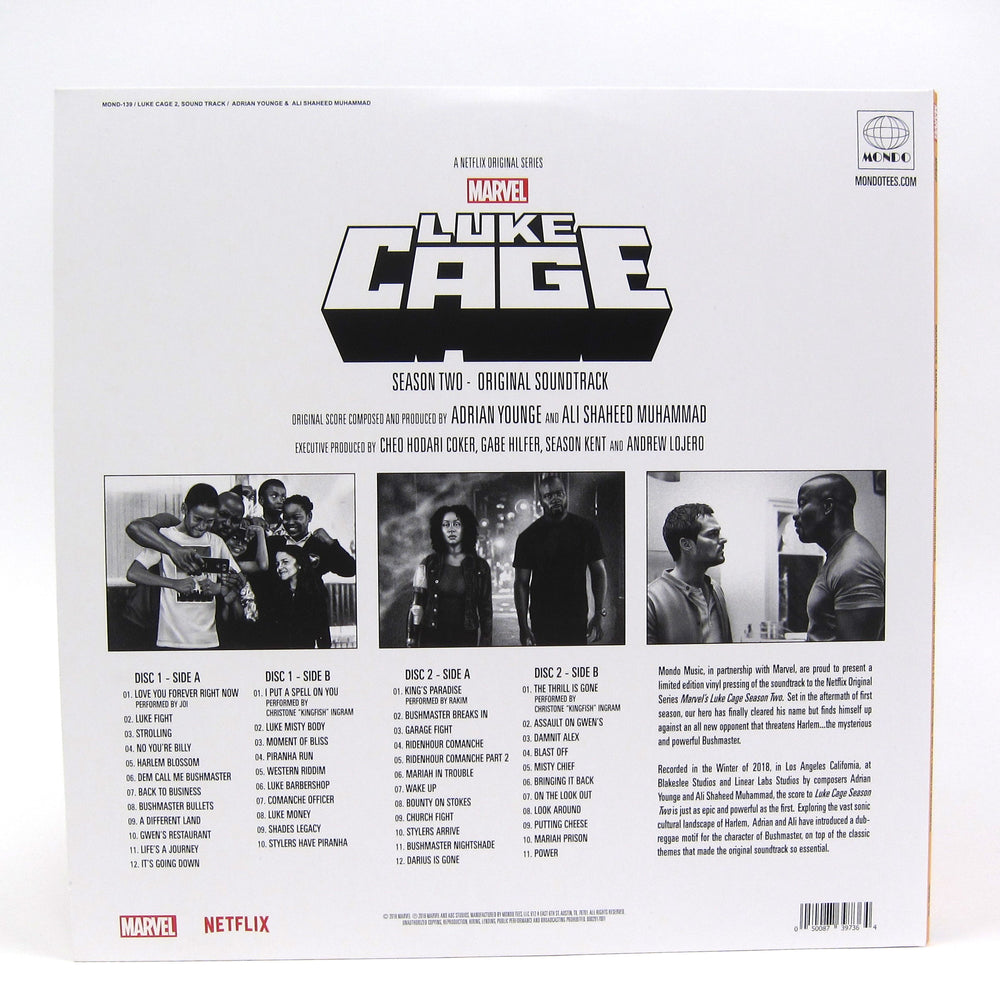 Adrian Younge & Ali Shaheed Muhammad: Luke Cage Season 2 Soundtrack (Colored Vinyl) Vinyl 2LP