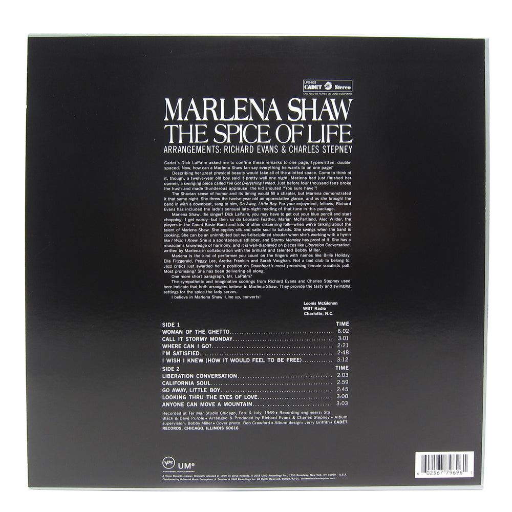 Marlena Shaw: The Spice of Life Vinyl LP
