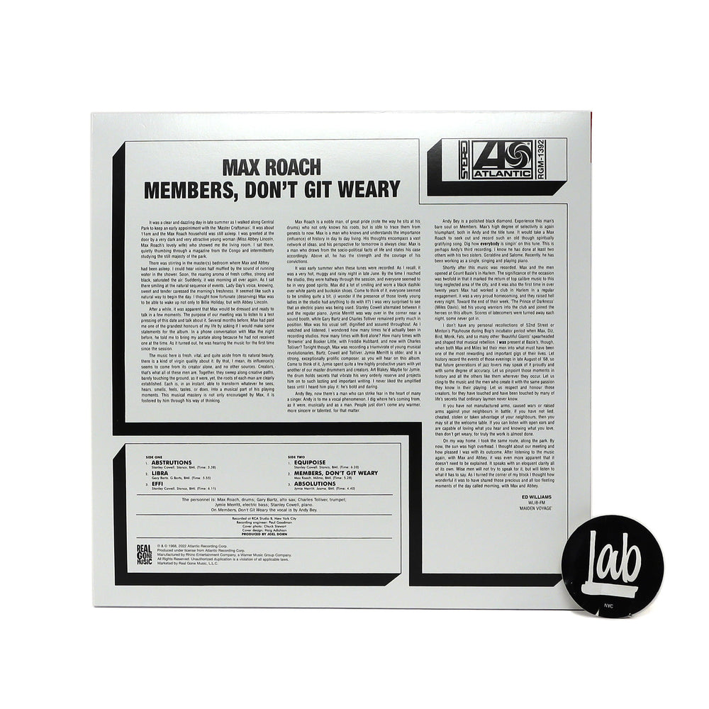 Max Roach: Members, Don't Git Weary Vinyl LP — TurntableLab.com