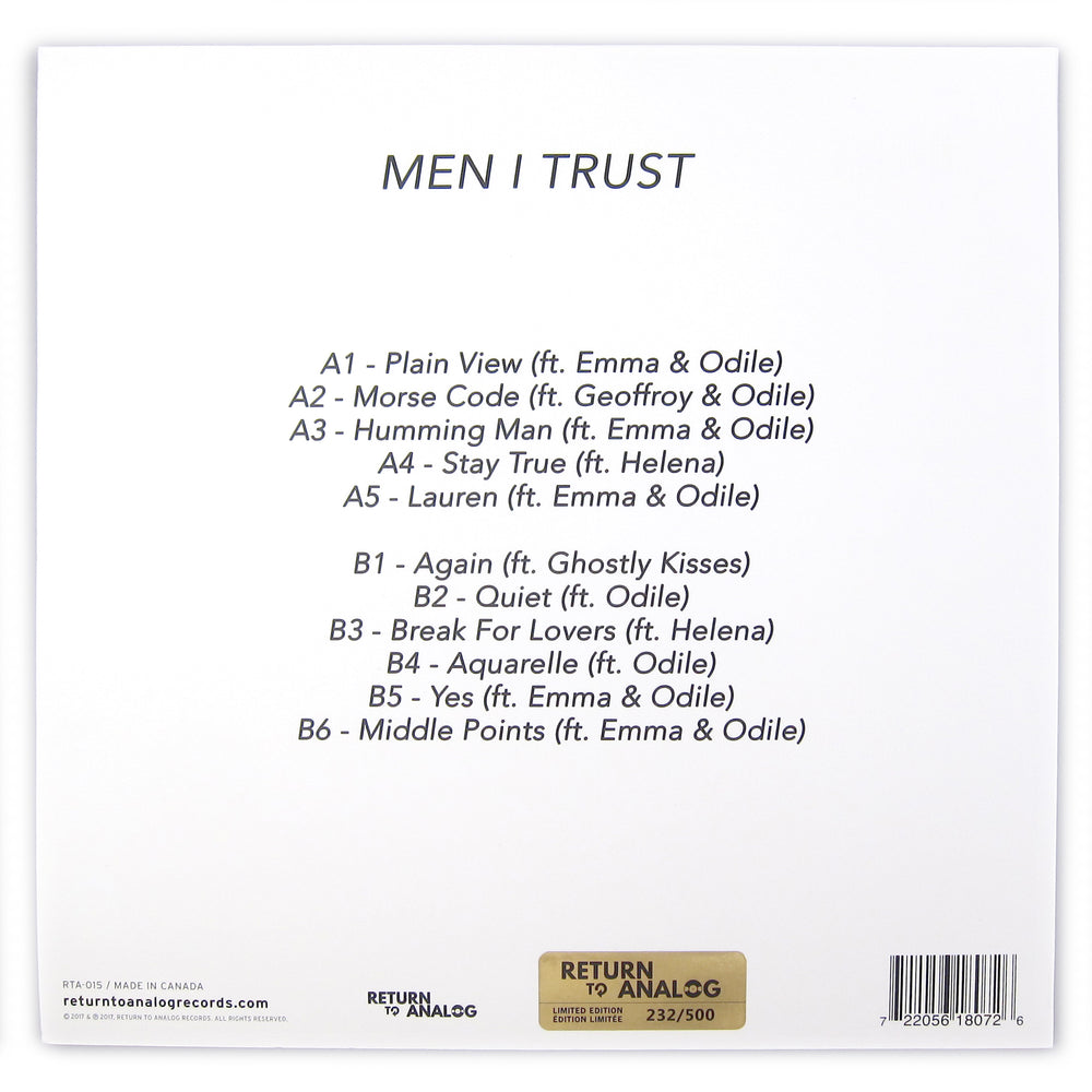 Men I Trust: Men I Trust (Clear Yellow Colored Vinyl) Vinyl LP
