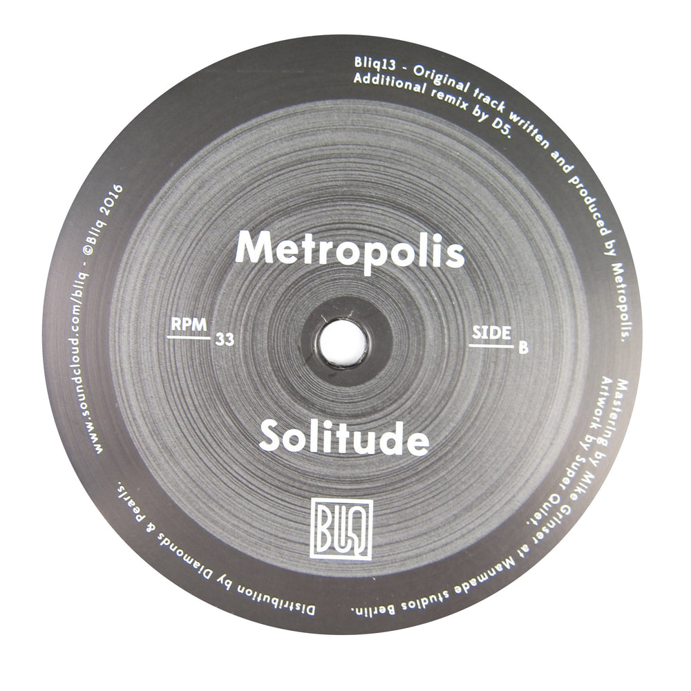 Metropolis: Solitude Vinyl 12"