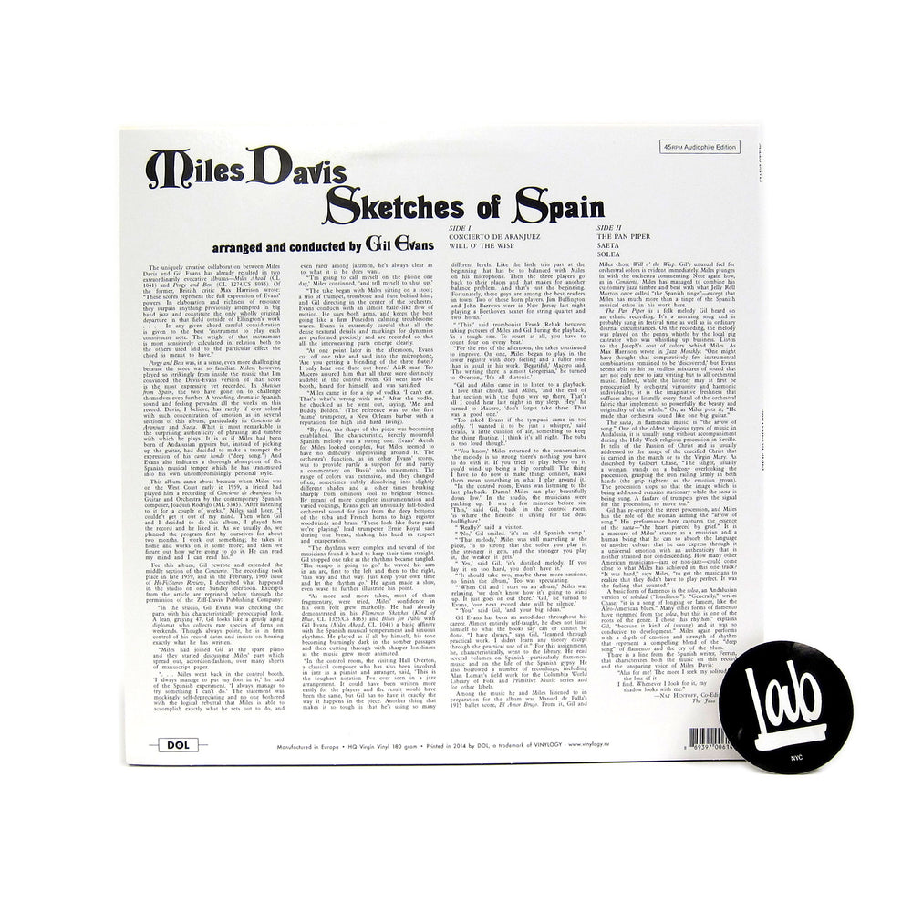 Miles Davis: Sketches Of Spain (Blue Colored Vinyl)