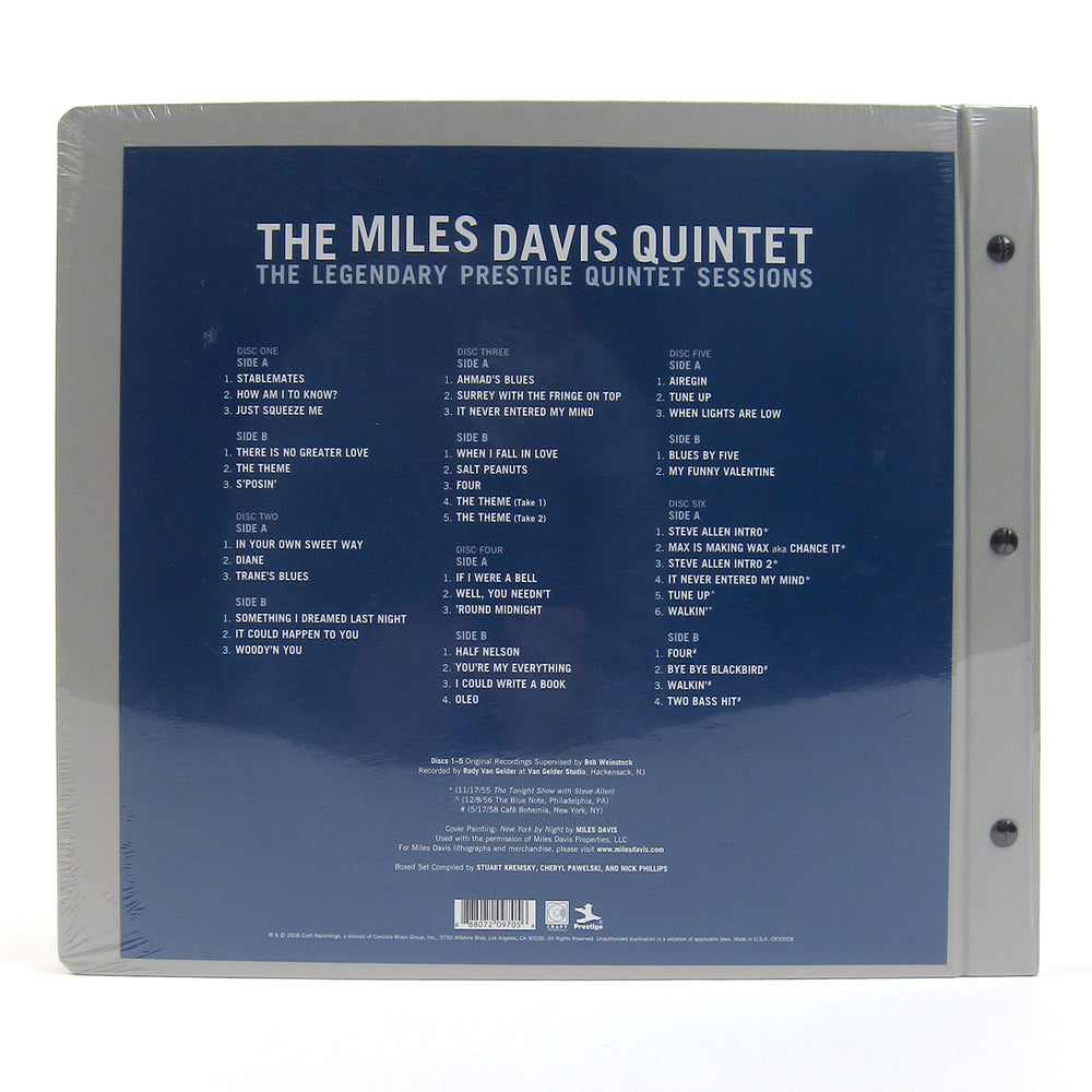 Miles Davis Quintet: The Legendary Prestige Quintet Sessions Vinyl 6LP