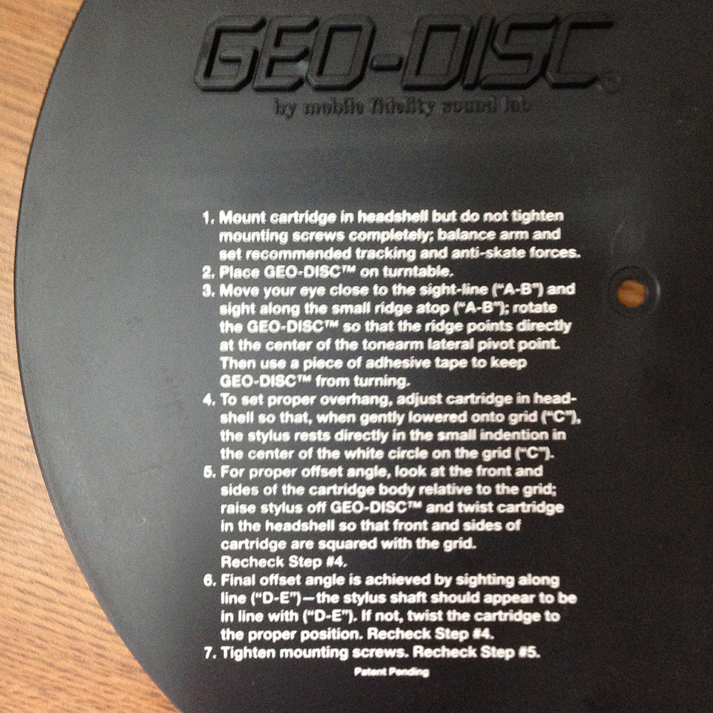  Mobile Fidelity: Geo-Disc Instructions