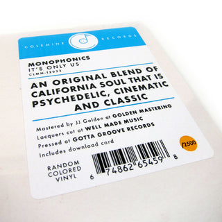 Monophonics: It's Only Us (Colored Vinyl) Vinyl LP