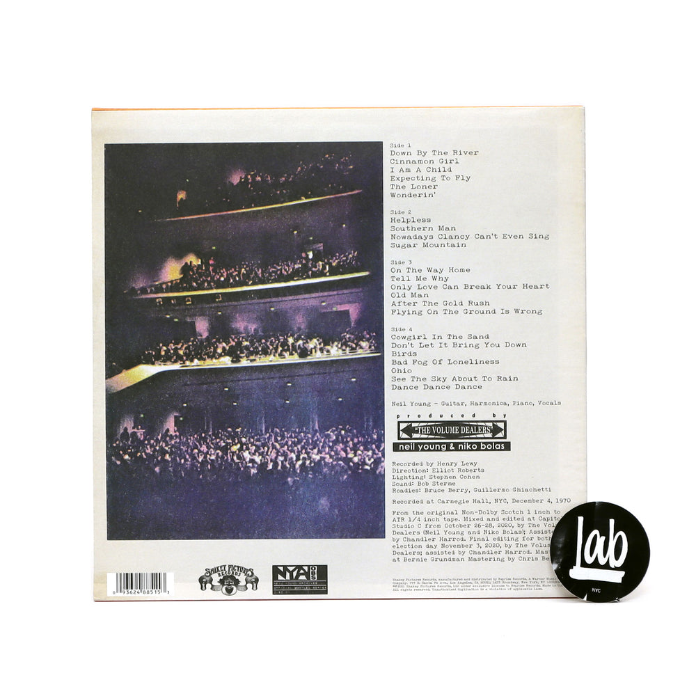 Neil Young: Carnegie Hall 1970 Vinyl 2LP