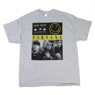 Nirvana: Bleach Cassette Photo Shirt - Heather Grey