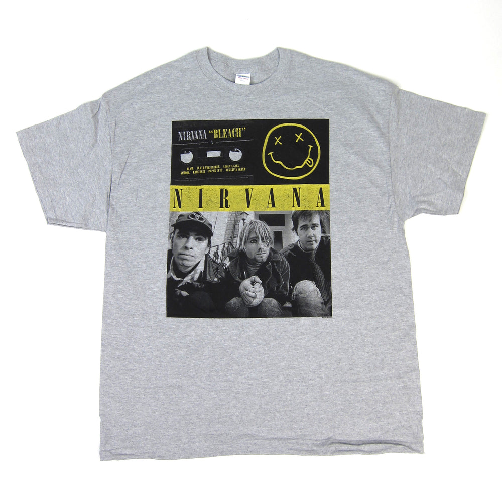 Nirvana: Bleach Cassette Photo Shirt - Heather Grey —