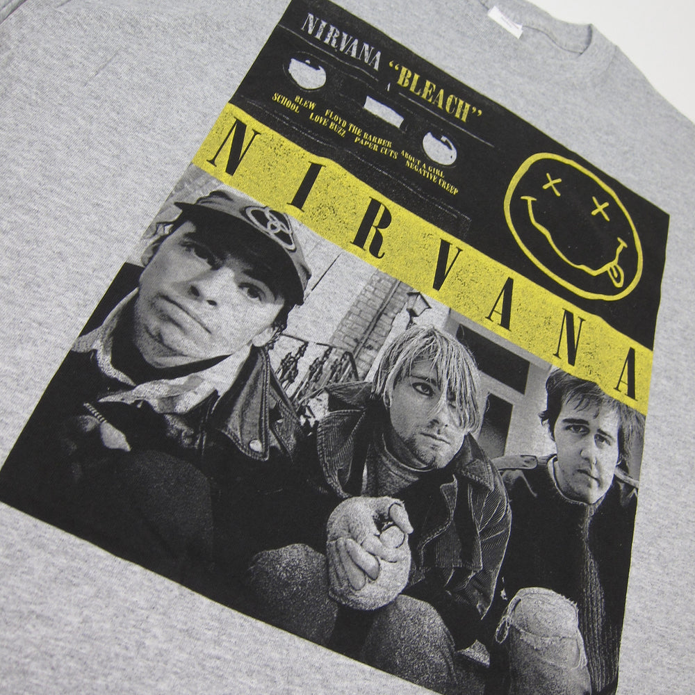Nirvana: Bleach Cassette Photo Shirt - Heather Grey