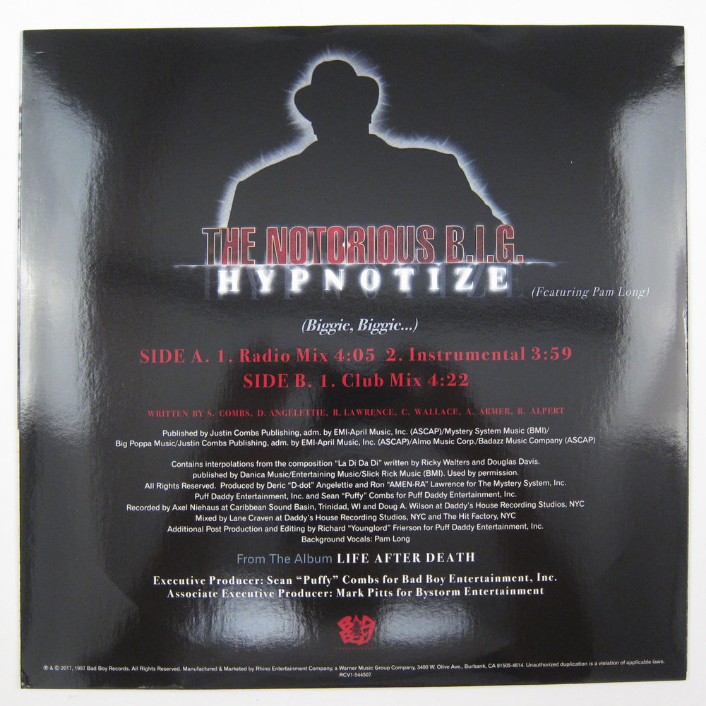 The Notorious B.I.G.: Hypnotize (Colored Vinyl) Vinyl 12"