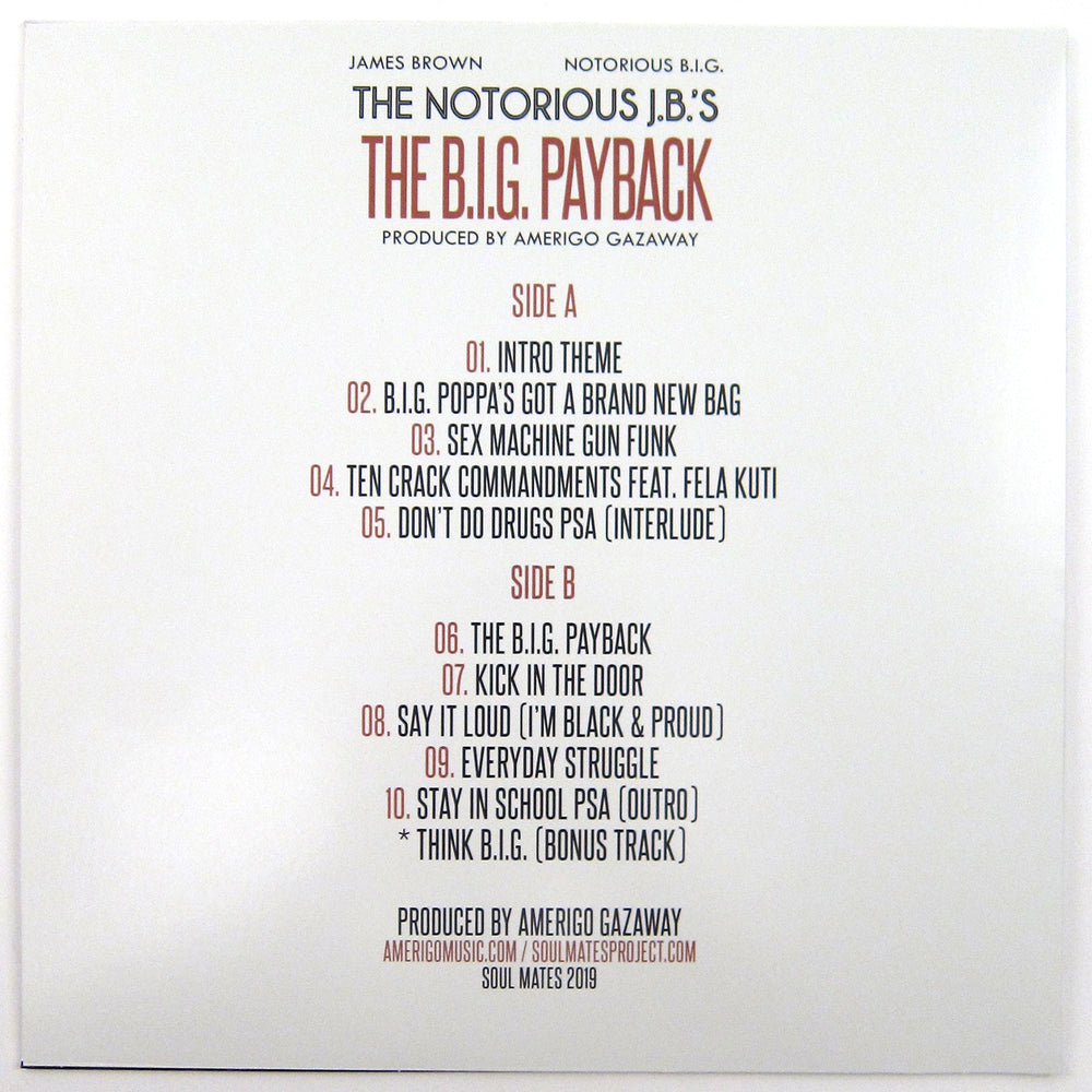 Amerigo Gazaway: The B.I.G. Payback - Biggie vs. James Brown Vinyl LP
