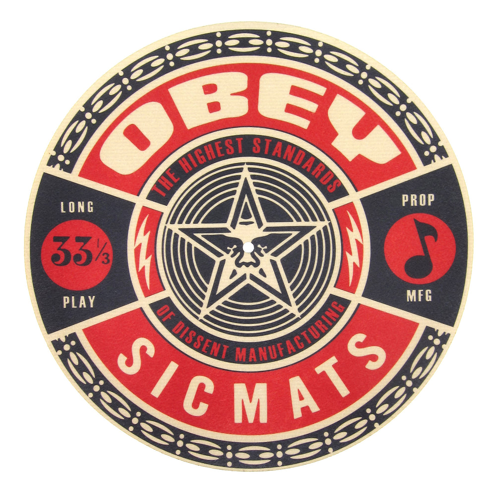 Sicmats: Obey Slipmats (Pair) - Red / Black / Gold
