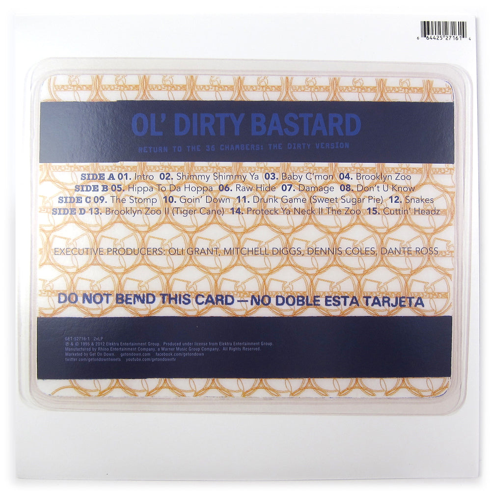 Ol' Dirty Bastard: Return To The 36 Chambers - The Dirty Version Vinyl 2LP
