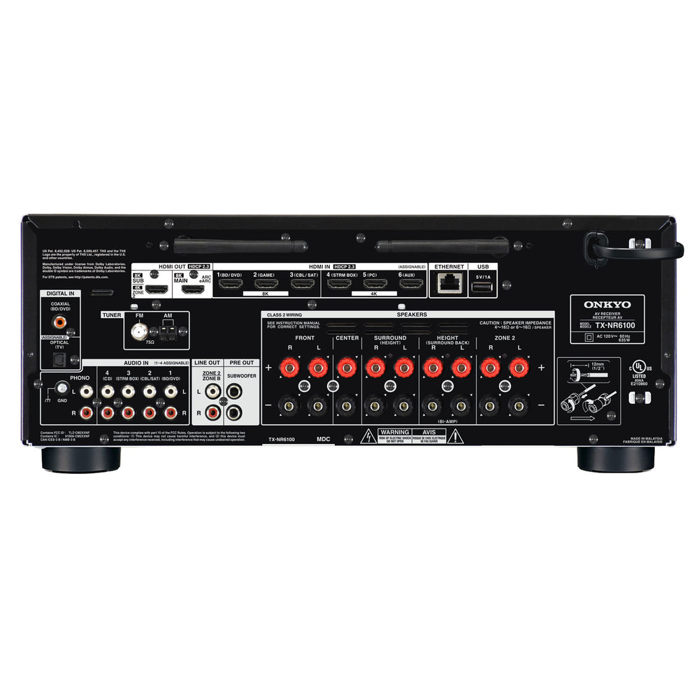 Ht R540 Back Inputs Onkyo Receiver And Speaker System