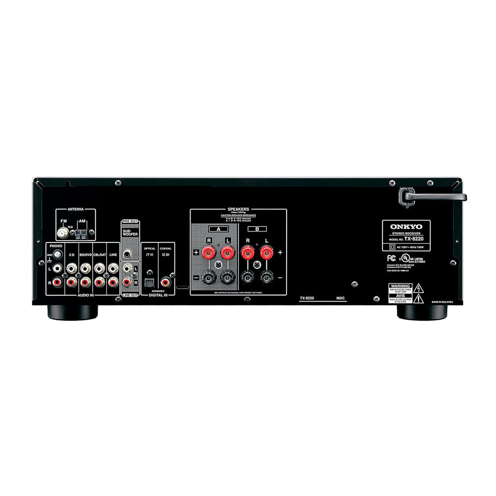 Onkyo: TX-8220 Stereo Receiver (FM/AM, Amplifier, Phono Preamp, Bluetooth)