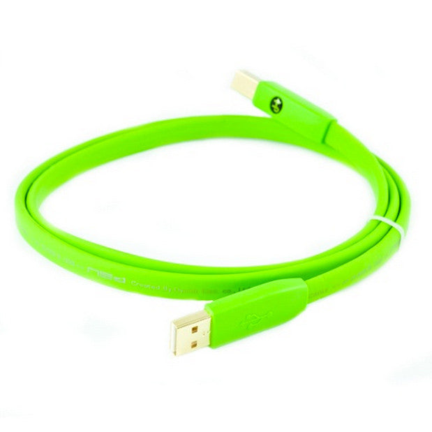 Oyaide: NEO Class B USB 2.0 A to B Flat Cable, 1.0m - Green