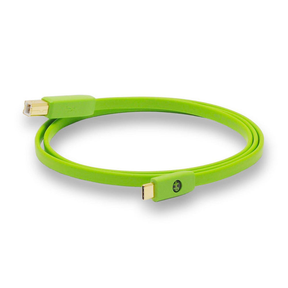 Oyaide: NEO Class B USB 2.0 C to B Flat Cable, .7m - Green