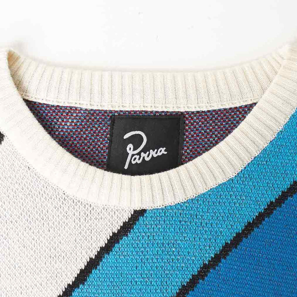 Parra: Rejected Piano Knitted Crewneck Pullover - Off White