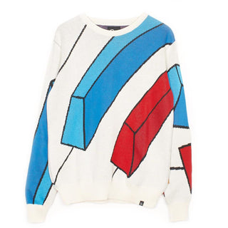 Parra: Rejected Piano Knitted Crewneck Pullover - Off White
